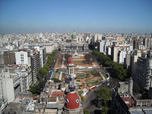 The spectacular view form the top of Palacio Barolo 